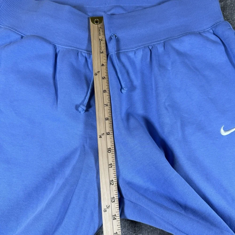 Nike Sweatpants Women's Large Blue Sportswear Pheonix Fleece High Waisted